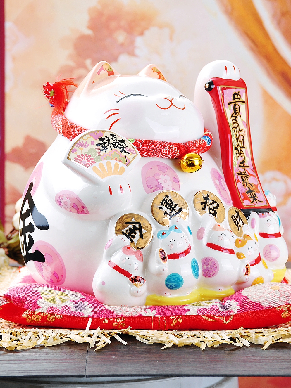 Stone workshop opening gifts creative plutus cat ceramic storage tank large Japanese store checkout furnishing articles