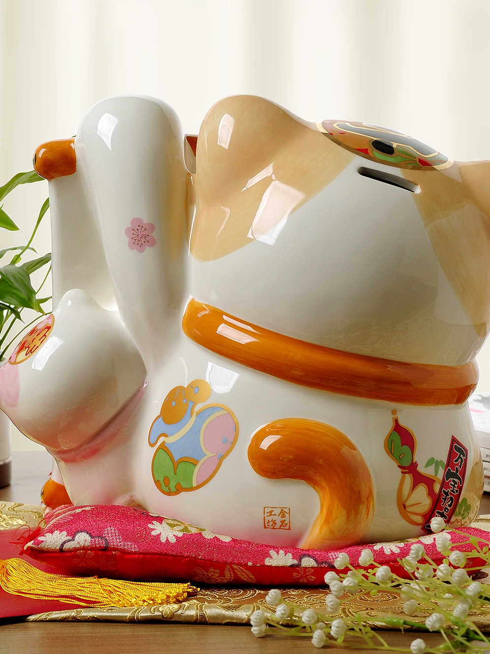 Stone workshop plutus cat furnishing articles store opening ceramic oversized rich saving money piggy bank creative gift