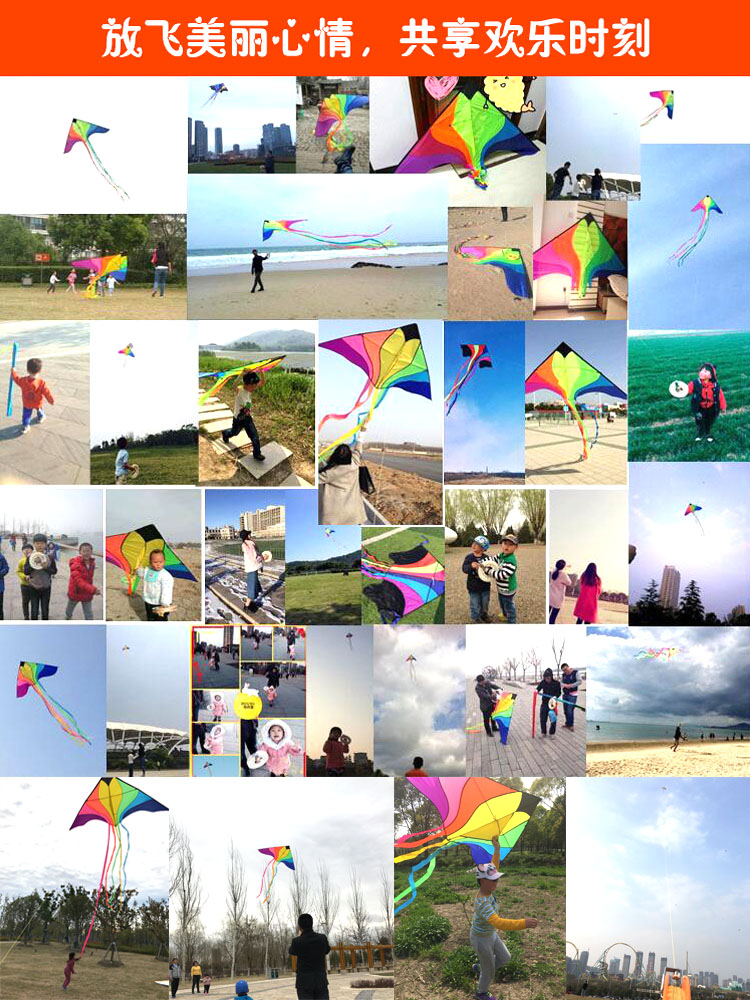 weifang kite kite children adult Baxter colorful rainbow phoenix size easygroup kite kite new breeze