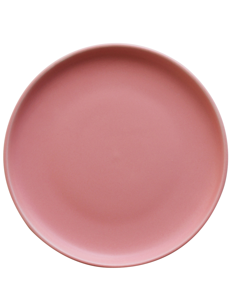 Nordic ins wind matte enrolled porcelain plate home plate round tray is sweet fruit dish dish steak dinner plate