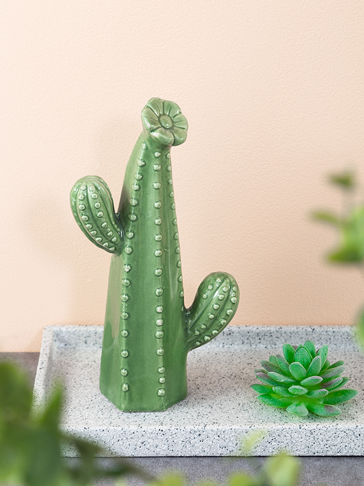 Boreal Europe style simulation cactus props ceramic household small place wine sitting room adornment ornament fairy column