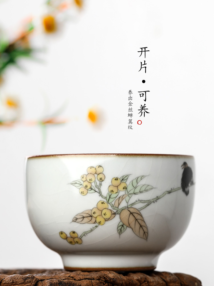 Pure manual your up sample tea cup single CPU jingdezhen kung fu tea master cup hand - made painting of flowers and ceramic tea set only