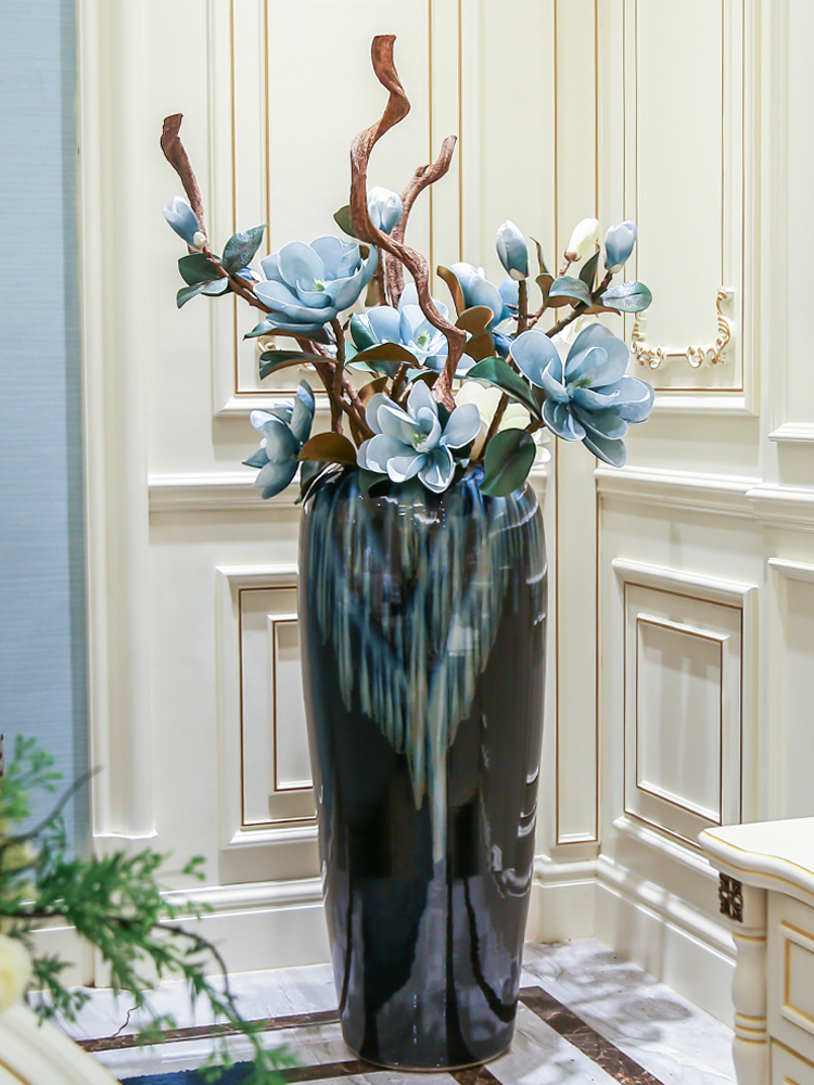 Jingdezhen ceramic vase of large European I and contracted sitting room of dry flower arranging hotel villa decoration furnishing articles