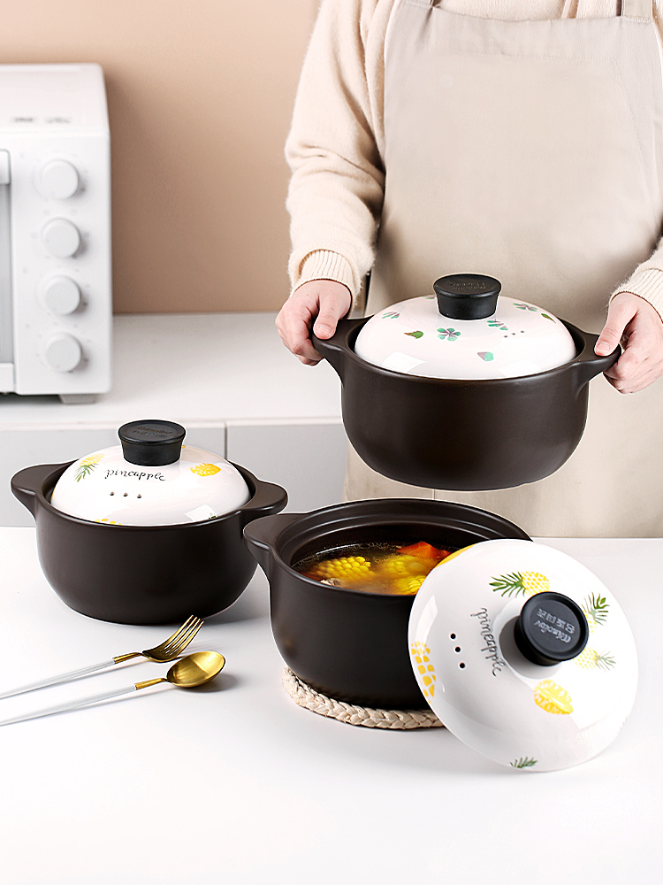Small casserole Korean household kitchen'm gas special soup tasty casserole stew ceramic high - temperature soup rice soup pot of stew