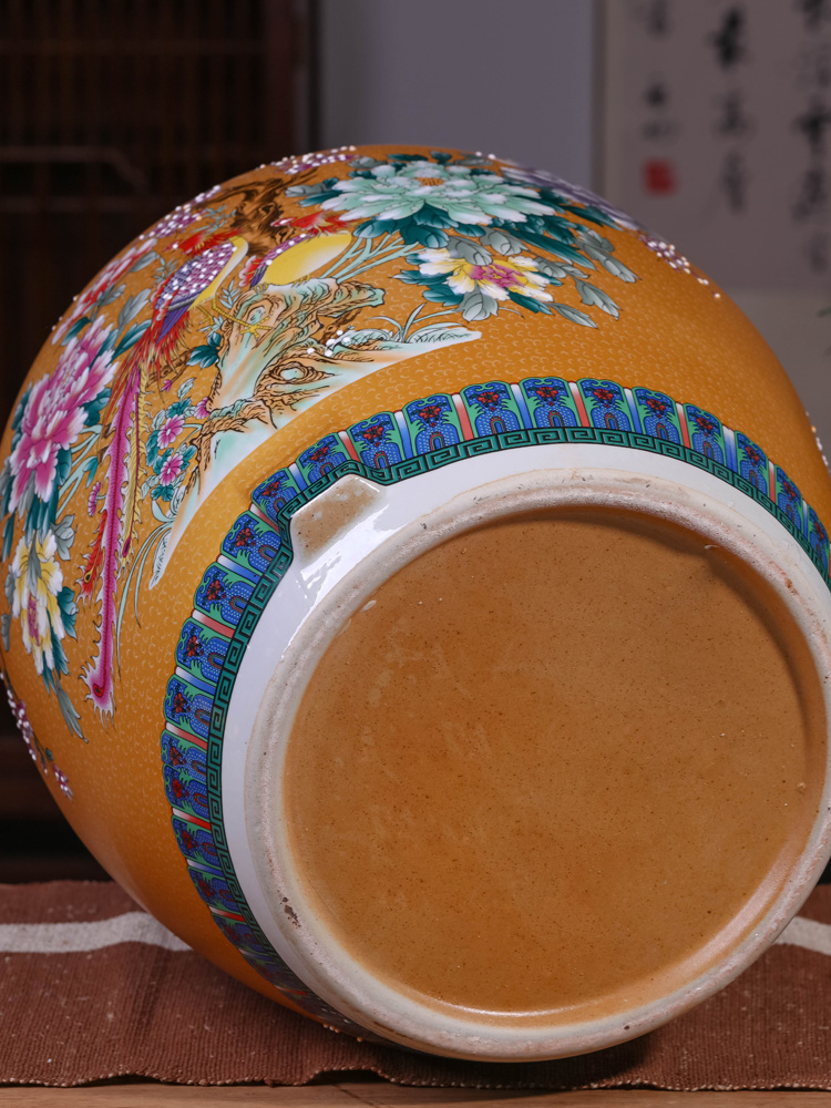 Jingdezhen ceramic jars 100 jins home an empty bottle seal it creative mercifully wine aged bulk tank