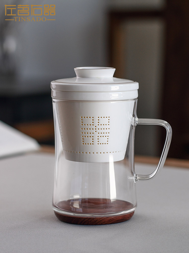 ZuoMing right is more glass ceramic bladder filter with cover tea tea cup office take water cup