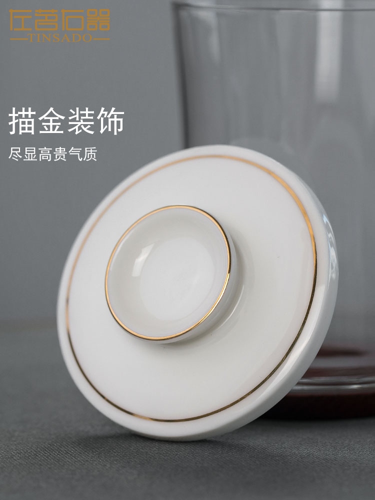 ZuoMing right is more glass ceramic bladder filter with cover tea tea cup office take water cup
