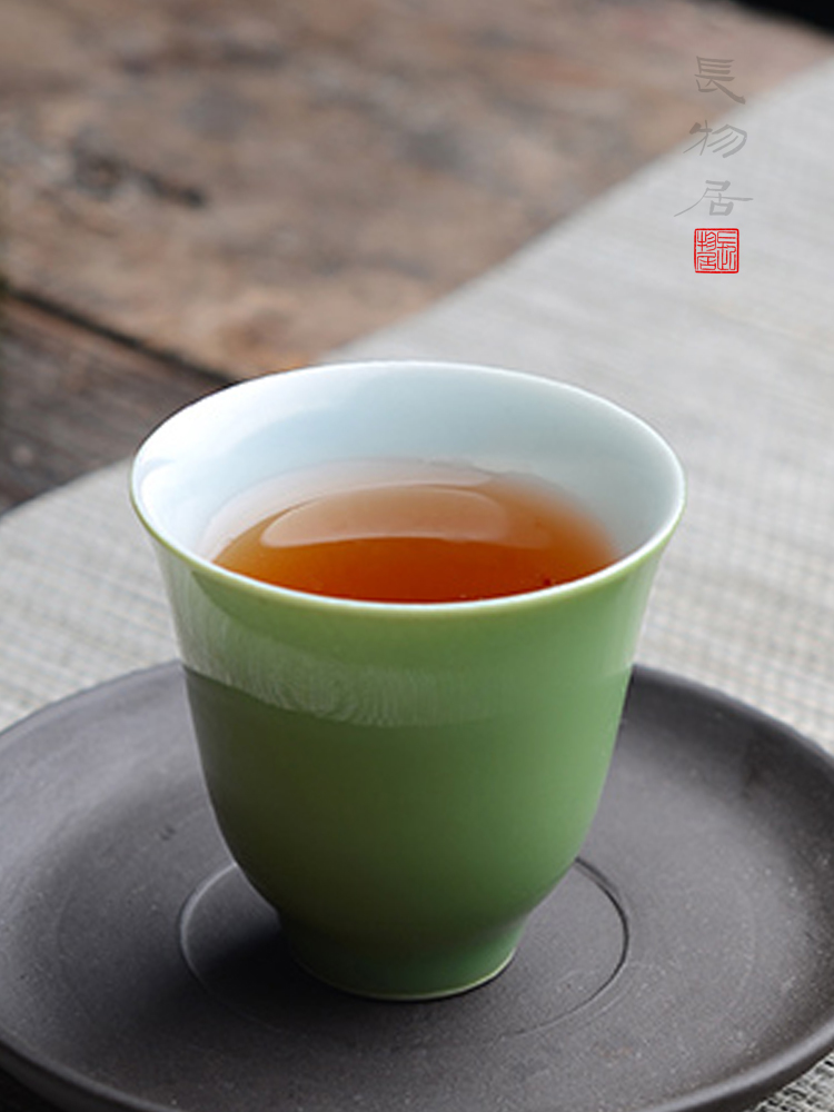 Offered home - cooked manual single glaze the bell sample tea cup in a single master of jingdezhen ceramic cups tea light cup