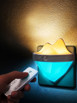 【天猫】 插电小夜灯泡遥控卧室床头睡眠婴儿宝宝喂奶护眼家用小灯