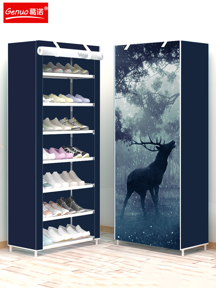  Shoe Shelf Simple Household Doorway Multilayer Dust-proof Economy Dormitory University student Shoe Shelf Narrow Shoe Shoe Shel  