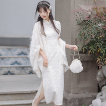 Chuandee time: Let her land in the country of the Republic of China the womens summer improved hollowed-out lace retro qipao dress and the dress