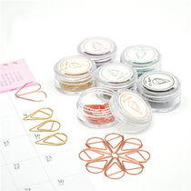 Creative boxed drop bookmarks paper clips color bookmarks paper clips page clips 6 colors 10 pieces