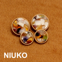 NIUKO couture special texture stone color metal coat button fashion coat button accessories buckle