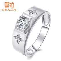 Xia diamond ring mens white 18K gold fashion atmosphere Diamond Ring Group set with real diamond engagement wedding ring male ring New Product