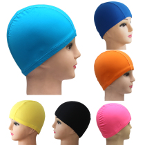 yobel Adult Solid Color Swimming Cap Comfortable Breathable Couple Cloth Swimming Cap Unisex Sunscreen Swimming Pool Hat