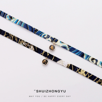 Ukiyo-e Chinese style choker necklace short clavicle chain female neck strap collar neck jewelry necklace female net red