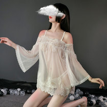 Sex pajamas sexy lace fairy suspender skirt private nightgown hot tease summer thin size home wear