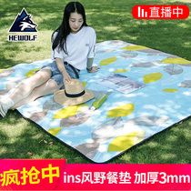 Outing outdoor picnic mat Moisture proof mat thickened beach mat Portable net red waterproof picnic mat ins picnic cloth