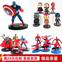 Spider-Man Avengers Union Wang Wang Team Ottmann USA Team USA Long Day cake Decorative Pendulum web Red plug-in