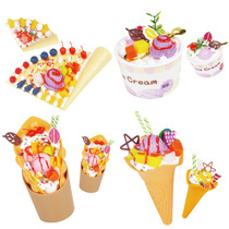 Jigong Wenchuang diy creative handmade cake ice cream ice cream cup set girl childrens toys
