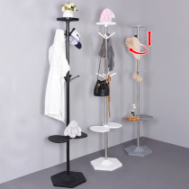 Stainless steel coat rack thick floor-to-ceiling hanger bedroom household clothes rack simple single pole storage shelf