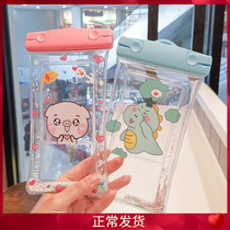 Mobile phone waterproof bag with touch screen airbags sealed swimming spas equipped riders to deliver takeaway and float universal mobile phone cover