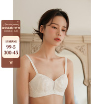 OllaBra pit strip suede underwear female small chest coalestation anti-sagging bra closeted breast free steel ring comfort bra