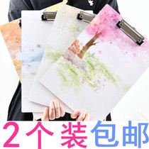 2 loaded cartoon A4 small freshener plate clip wood file splint large number writing pad clip information clip office