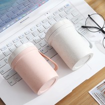 Simple hand Cup portable water Cup Female Plastic Cup student home morning cup tea cup tea cup with summer carry Cup