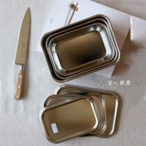 Japan Imports 304 Stainless Steel Delicate Thick Real Kitchen Accessories Dish Freshness box with lid tray