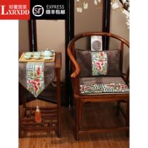 LXRXDD Chinese red wood chair cushion furniture sofa cushion classical anti-skater fabric chair