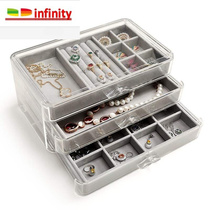 Transparent acrylic jewelry box hand jewelry collection prin