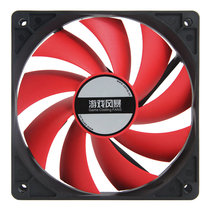 Xianma game storm 12CM chassis cooling fan black frame red leaf single fan 3Pin large 4Pin