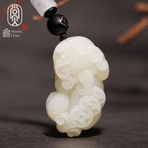 Hetian jade brave pendant men lucky Jade King Ridge necklace pi qiu pendant couple matching size pendant