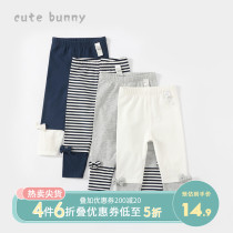 cutebunny baby autumn clothing small girl foreign air beating underpants damp baby pure cotton long pants woman outside wearing pants