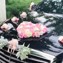 Wedding car decoration set up car flower wedding supplies simulation flower wedding car front flower main wedding car layout