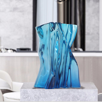 Tree pattern blue resin ornaments home soft decoration hotel simple modern custom-made abstract artwork