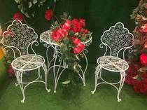 Home decoration cute mini children cartoon table and chair outdoor balcony garden European iron furniture metal chair