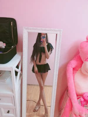 喜欢这套黑色套装 好看又飘逸