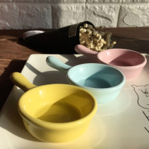 Flower branch mouse hamster golden silk bear honey bag glister squirrel small pet food bowl handle porcelain bowl size multi-color selection