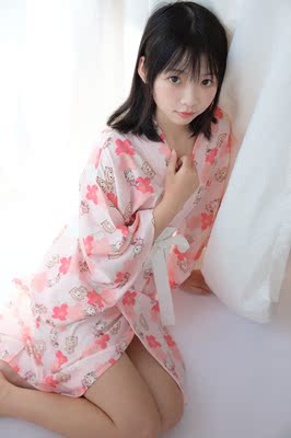 浴衣超舒服！粉粉嫩嫩的很好看鸭