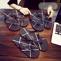 Toe Flip-flops mens black rubber hard bottom non-slip wear-resistant clip boys cool summer deodorant slippers summer tide