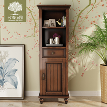 American solid wood high cabinet display cabinet showcase wine cabinet simple cabinet living room TV cabinet side cabinet set audio-visual cabinet