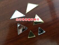 DIY material shaped triangle lens Dance performance clothing flash piece DIY hand sewing drill Imitation glass lens drill