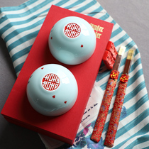 Happy Bowl wedding engagement wedding gifts new girlfriends gifts customized bowls chopsticks gift boxes high-end