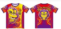 Customized lion wake clothes T-shirt short-sleeved performance accessories lion head dragon lion wake lion Foshan lion dance lion clothing