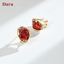 925 silver needle fashion temperament earrings female simple high-end earrings Korean version of net red French ear clip decoration