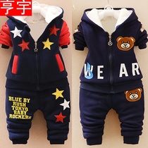 ~ Mens clothing autumn and winter 0-1-2 years Old half baby childrens two sets Baby 3-6-9 months childrens clothes Winter