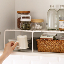 Xinjiang retractable iron kitchen layered storage rack dish rack kitchenware drain storage rack compartment shelf