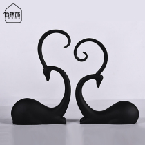 TV cabinet deer decoration Modern simple living room entrance wine cabinet model room New house Nordic creative home accessories